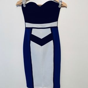 Color block bodcon dress